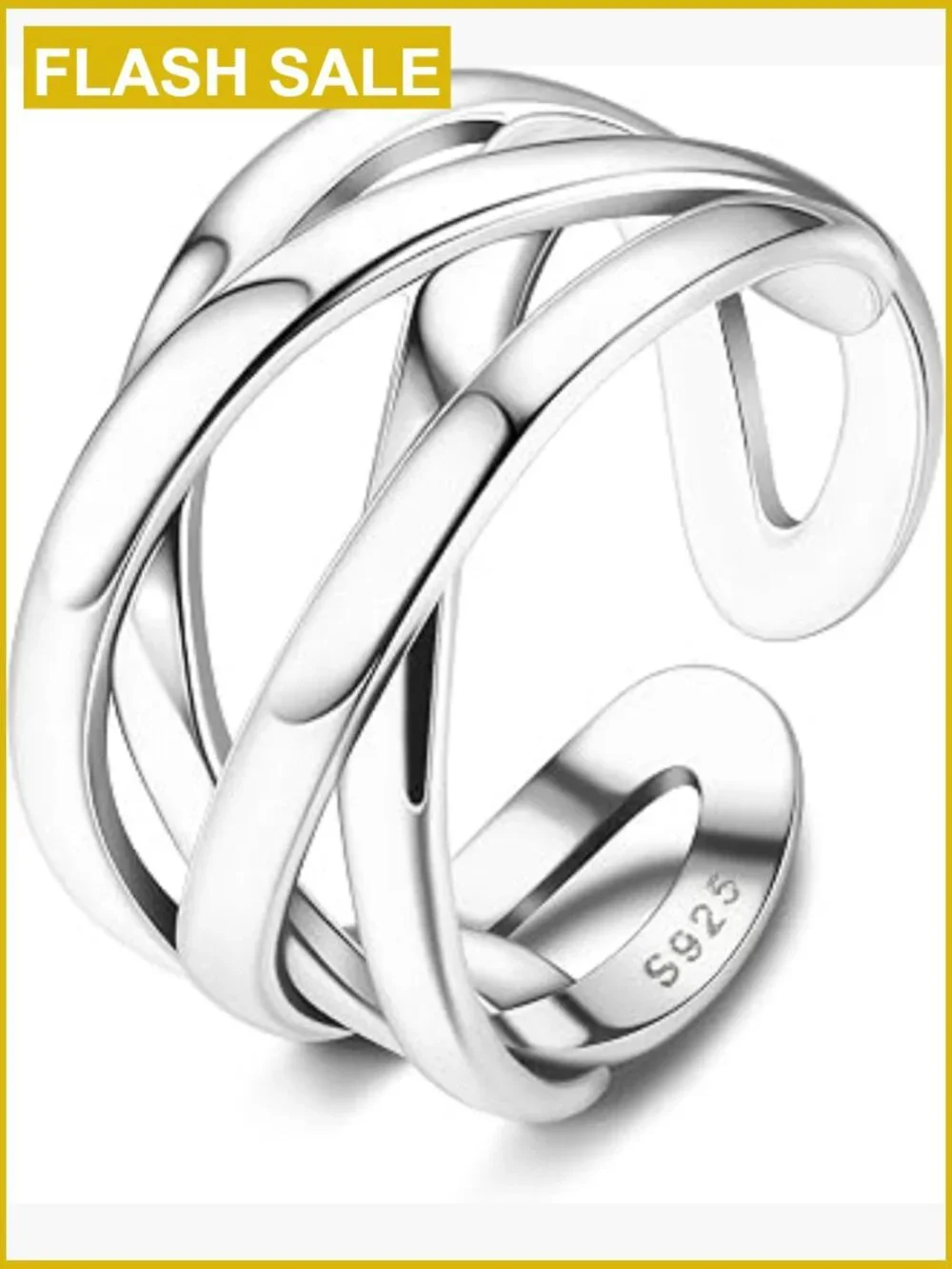 Adjustable 925 Sterling Silver Celtic Knot Open Knuckle Ring Band